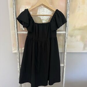 black mini dress